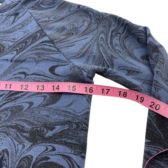 ATHLETA GIRL In Your Element Pullover Hoodie Sz M Blue Marble Active 7-9 - Picture 7 of 9